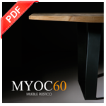 Catálogo 60 Mueble Rústico de Myoc: conjuntos de mesas y sillas de estilo rústico colonial