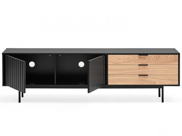 Mueble TV negro para comedor