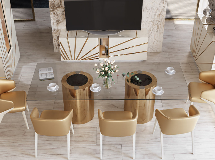 Un evento Definir Arqueología Mesa Comedor Cristal de Diseño | Muebles Valencia ®