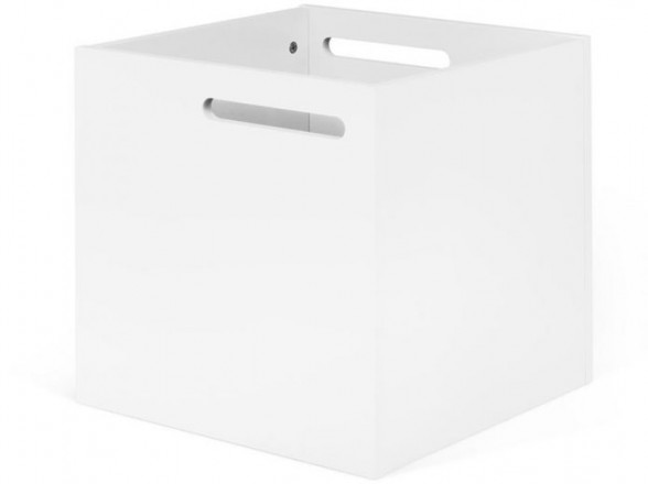 Caja de almacenamiento lacada en color blanco