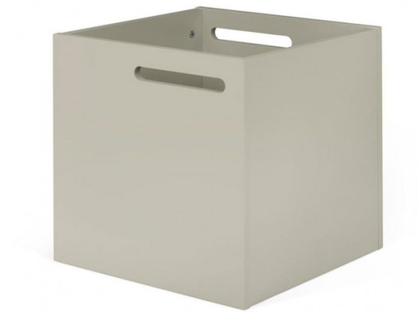 Caja de almacenamiento lacada en color gris