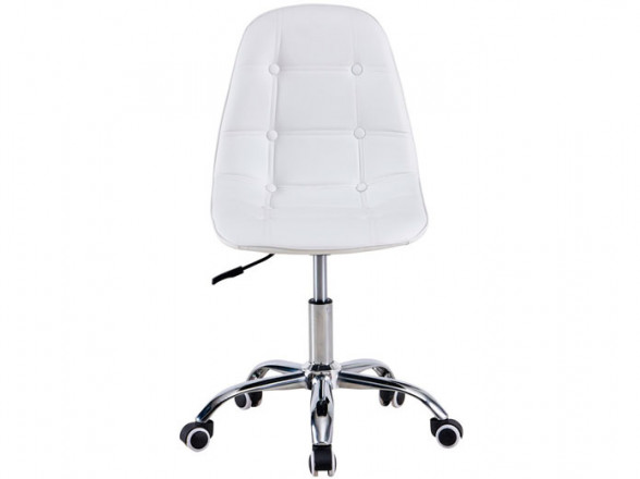 Silla de oficina tapizada en color blanco