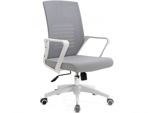 Silla de oficina tapizada en color gris