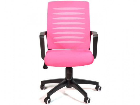 Silla de estudio tapizada en color rosa