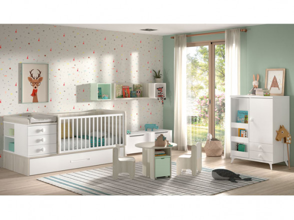 Cuna convertible para habitación infantil moderna