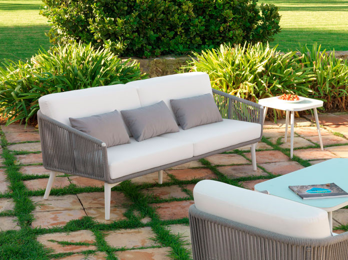 ▷ Sofá para terraza barato - Muebles Valencia ® Acabado liso blanco