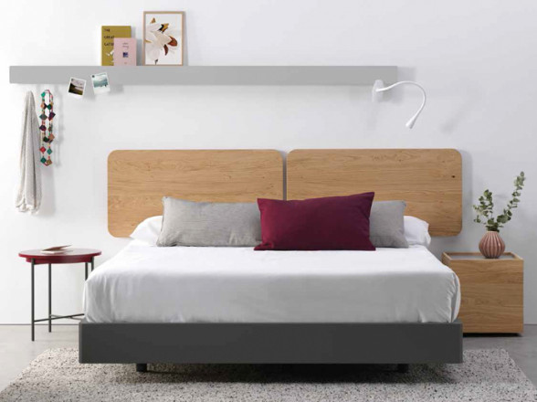 Dormitorio moderno con cabecero