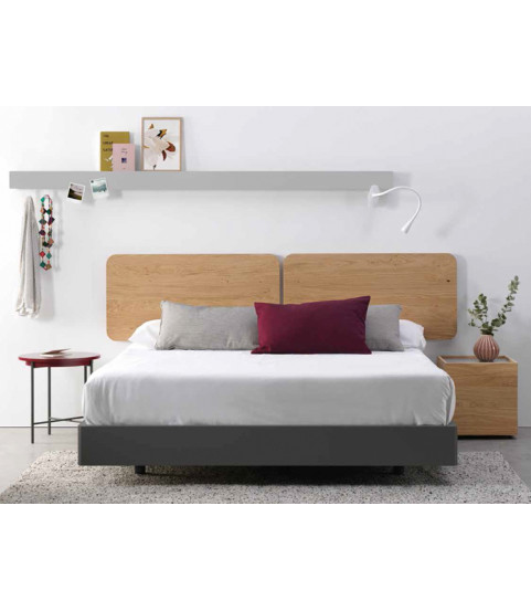 Dormitorio moderno con cabecero