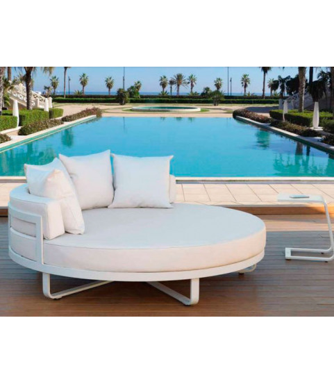cama redonda para jardín