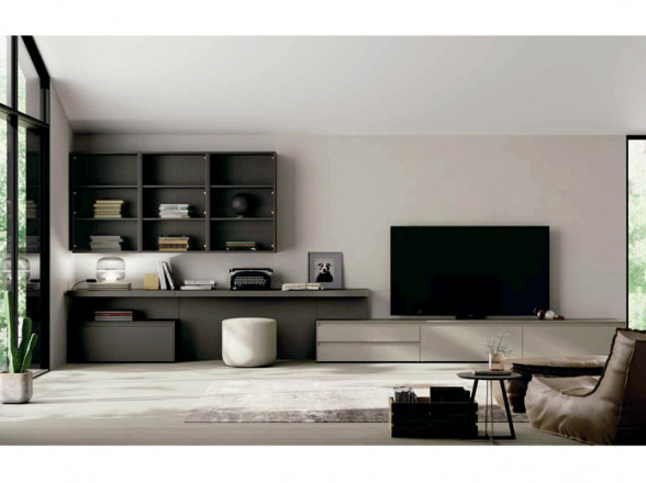 Salón moderno con mueble tv