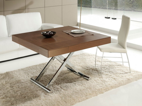 Mesa de comedor elevable y extensible