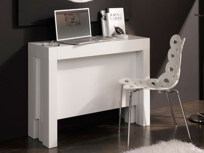 Mesa Consola extensible en promoción | Muebles Valencia ® Acabado Blanco  Mate 852 - Lacado Indesan