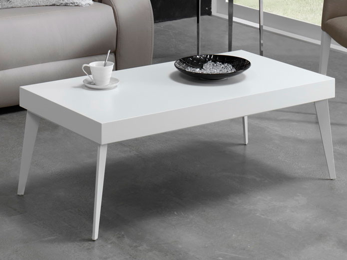 Mesa de centro elevable de color blanco | Muebles Valencia ® Acabado A  Blanco Mate 852 - Lacado Indesan Acabado B Nieve - Texturizado Indesan