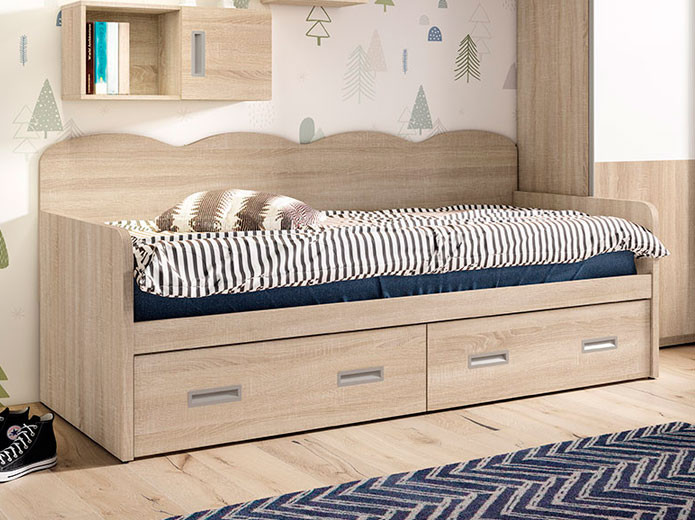 Cama nido juvenil con cajones inferiores  Muebles Valencia® Acabado  Caledonia - Melamina Base4