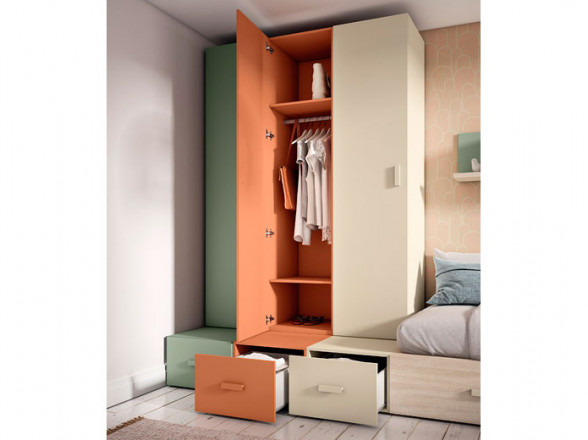 Armario modular para dormitorio juvenil