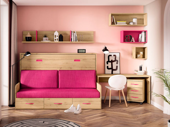 Mueble cama abatibles con sofá en oferta