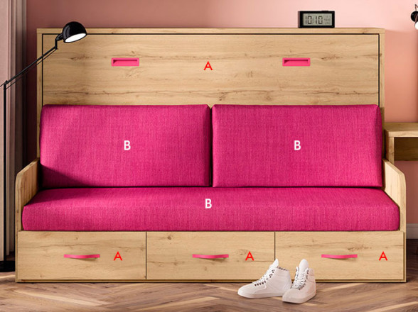 Comprar online camas abatibles con sofá en tu tienda de muebles en Madrid