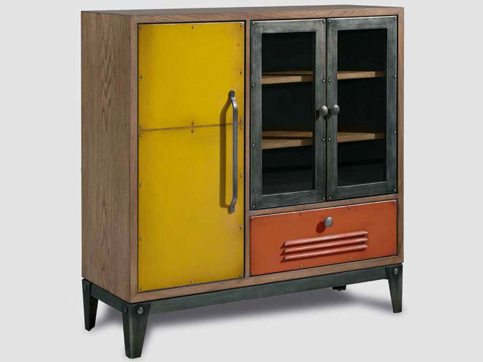 Mueble auxiliar vintage de madera y patas de metal | Muebles Valencia®
