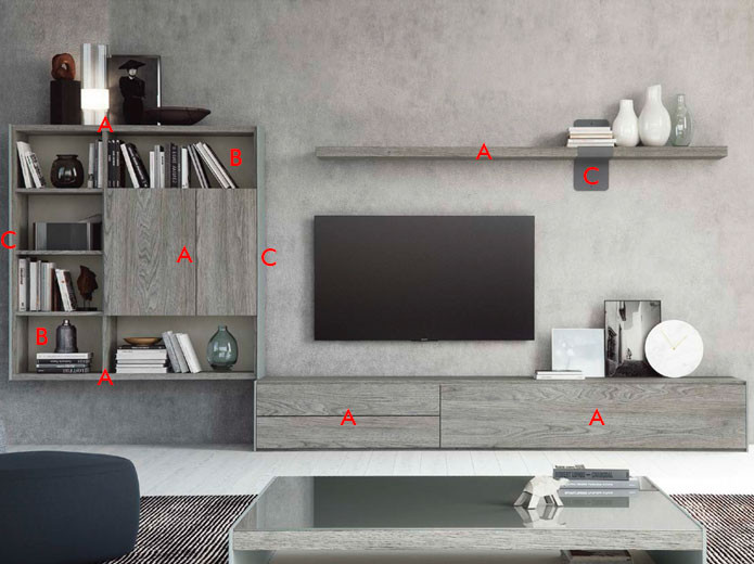 Muebles de salón moderno barato en Madrid Muebles Valencia® Acabado A