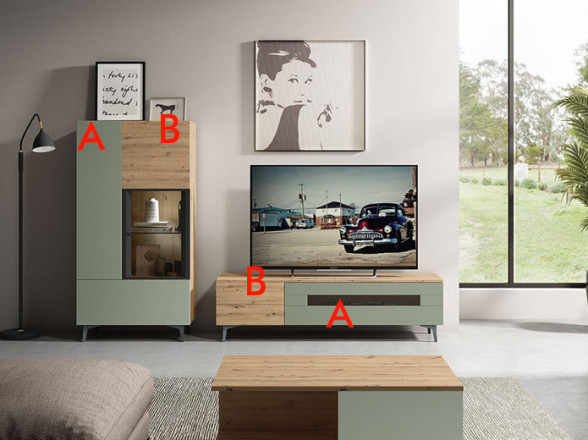 Mueble tv y vitrina