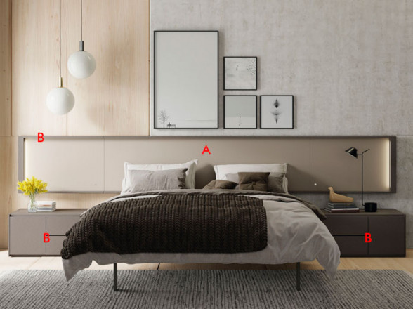 Cabecero colgado para dormitorios modernos en Madrid