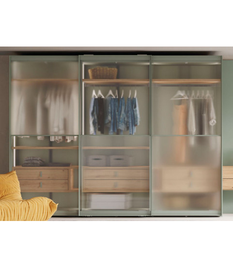 Armario Moderno 20 con puertas de cristal en Madrid