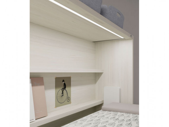 Cama abatible con luces LED