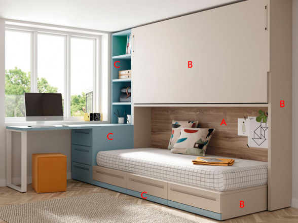 Dormitorios con camas abatibles baratas en tu tienda de muebles en Madrid