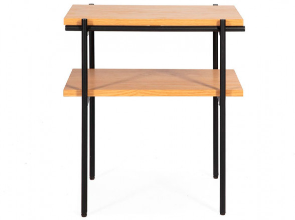 Mesa auxiliar de madera y metal en oferta