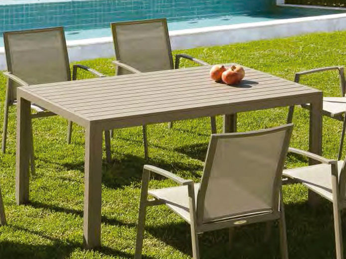 ➡️ Mesa fija de aluminio para exterior | Muebles Valencia®