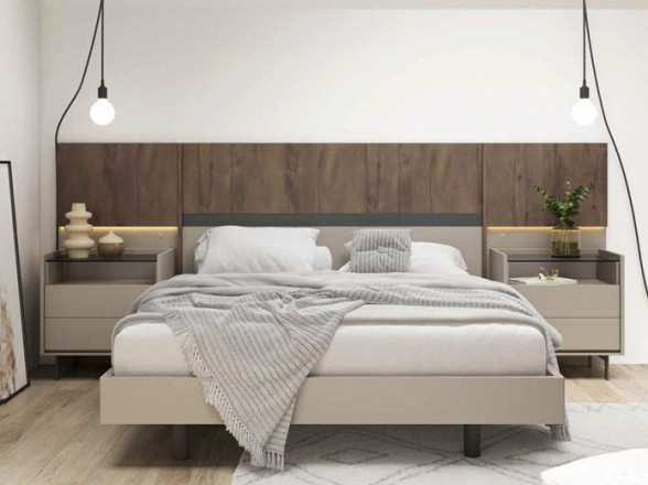 Dormitorio moderno madera en Madrid - Muebles Valencia
