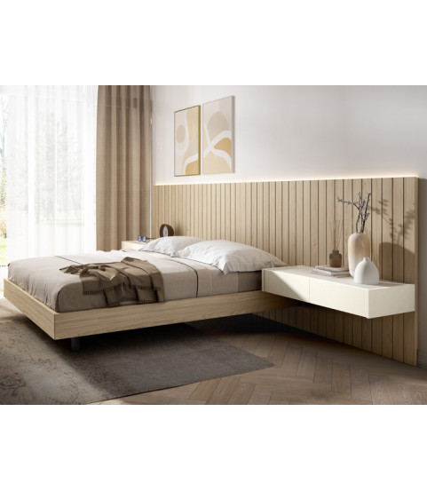 Cama con mesita en promoción en Muebles Valencia