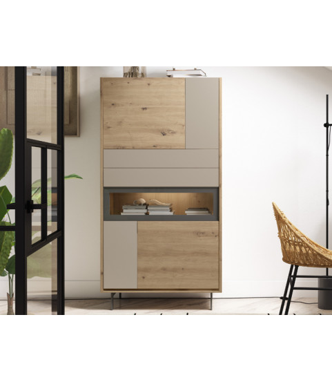 Vitrina moderna para salón o comedor en Muebles Valencia
