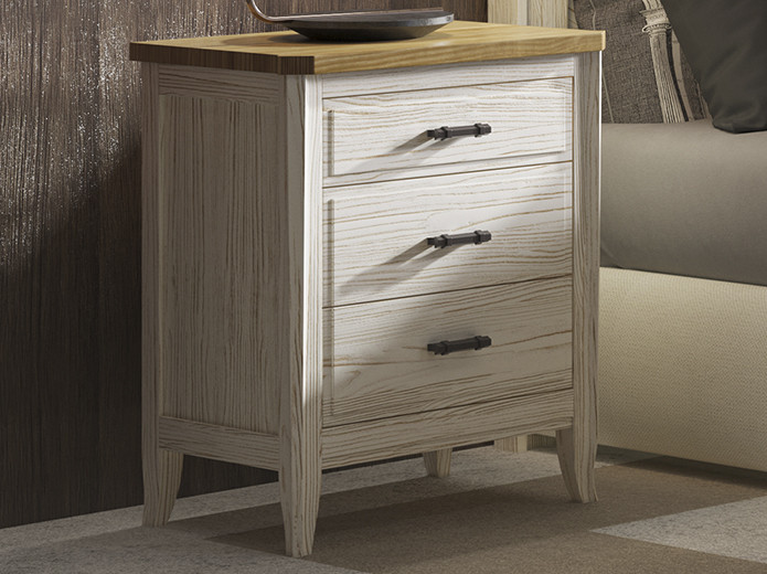 Comprar Mesita de noche rústica barata online Muebles Valencia