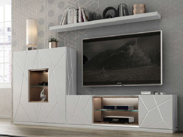 Salón con mueble TV, vajillero y estante en oferta