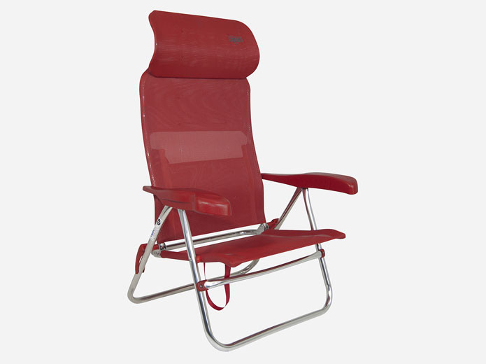 Silla de playa reclinable en Jaen  Muebles Valencia® Acabado Rojo 3