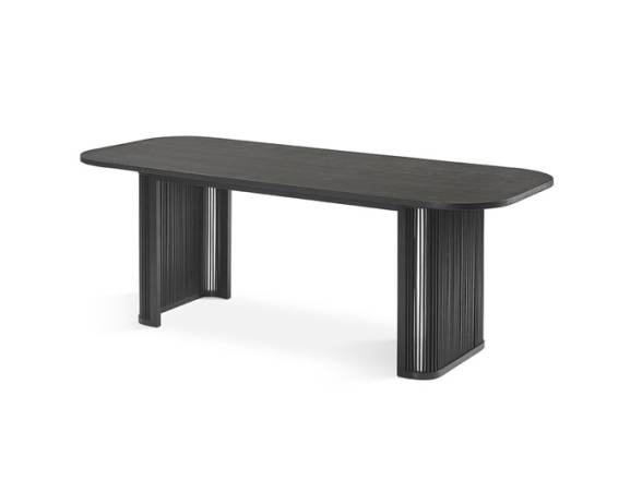 mesa de roble color negro