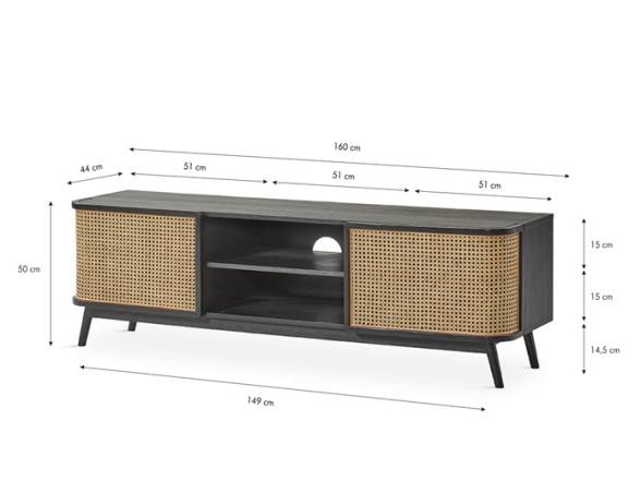 mueble tv con hueco