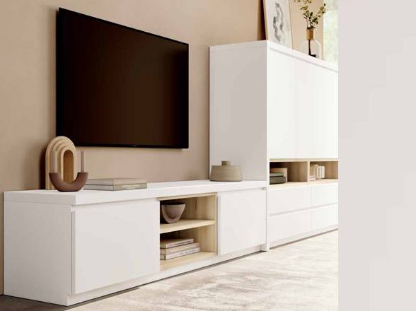 mueble tv blanco