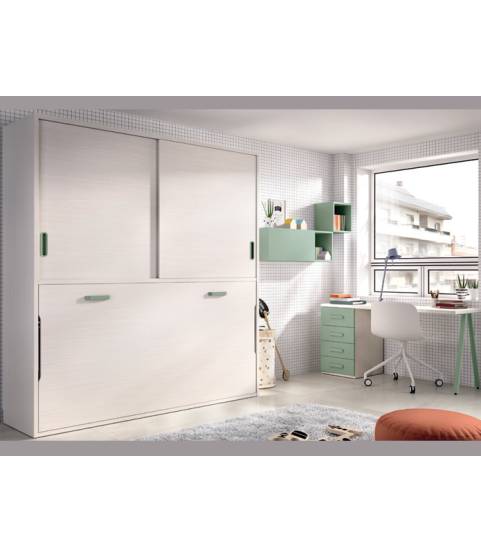 cama abatible con armario en tienda Muebles Valencia