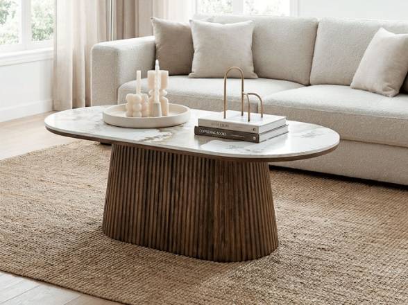 Mesa de centro tapa cerámica en oferta