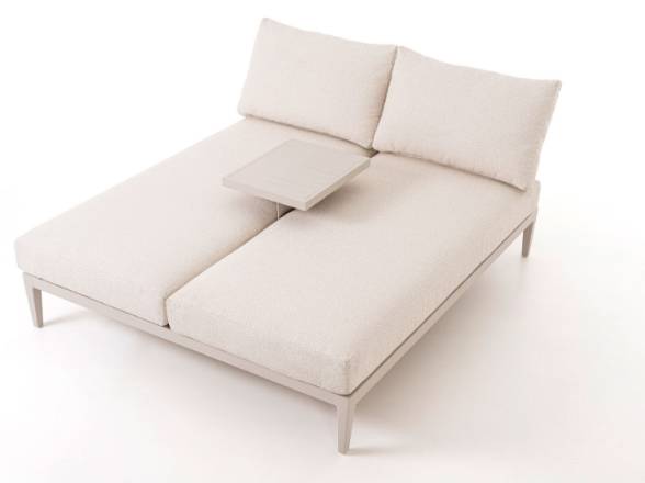 tumbona doble aluminio