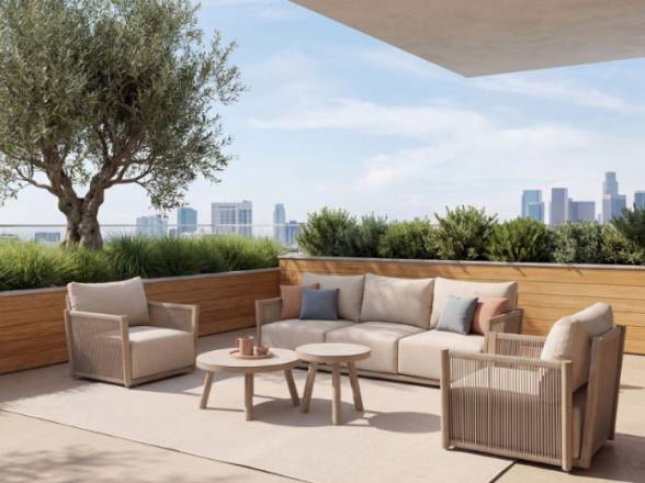 mesas redondas aluminio