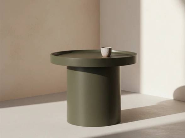 Mesa auxiliar redonda en oferta