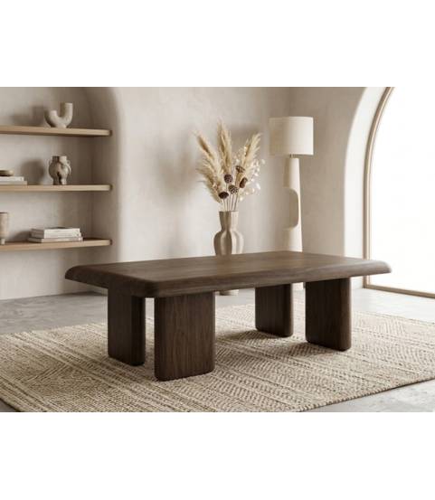 Mesa de centro madera nogal barata online