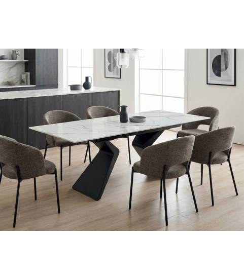 Mesa comedor extensible cerámica
