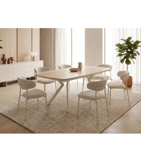 Mesa comedor extensible patas metal