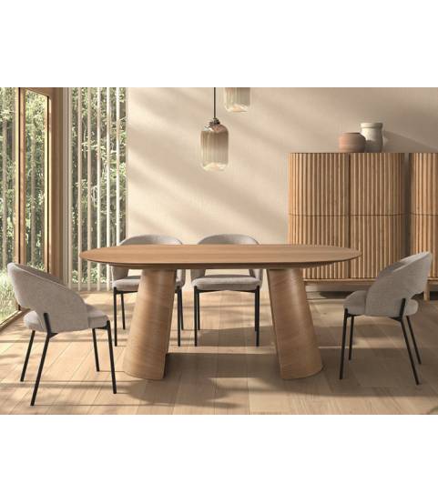 Mesa comedor fija Roble