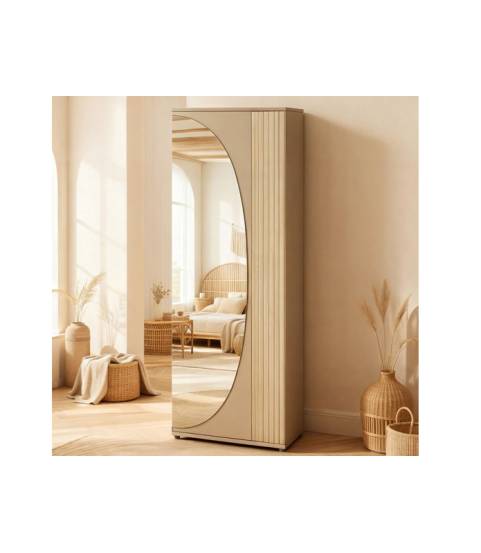 Mueble zapatero alto con espejo