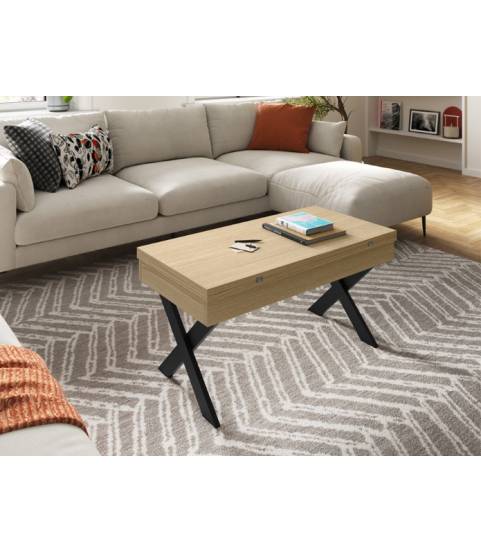 Mesa de centro elevable convertible